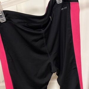 Nike Black and Pink Track Pants